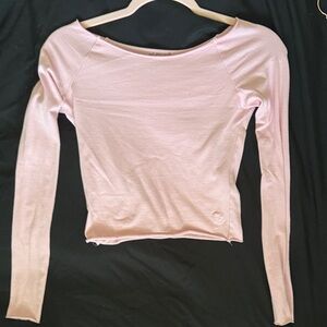 Urban Outfitters Light Pink Long Sleeve Top
